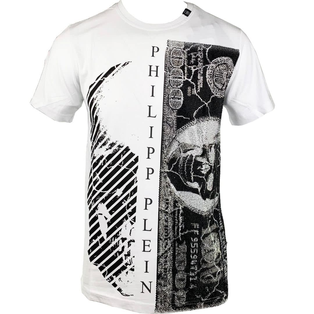 Philipp Plein Philipp Plein Men's Money Design White T-Shirt