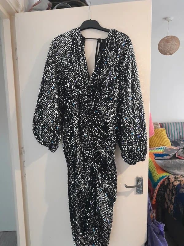 ASOS Asos Luxe sequin/velvet dress