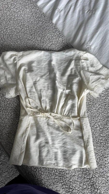 New Look Lace trim white new look top