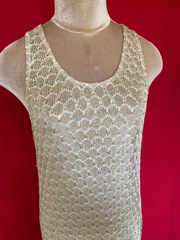 ASOS ASOS UK12 gold thread and sequin dress