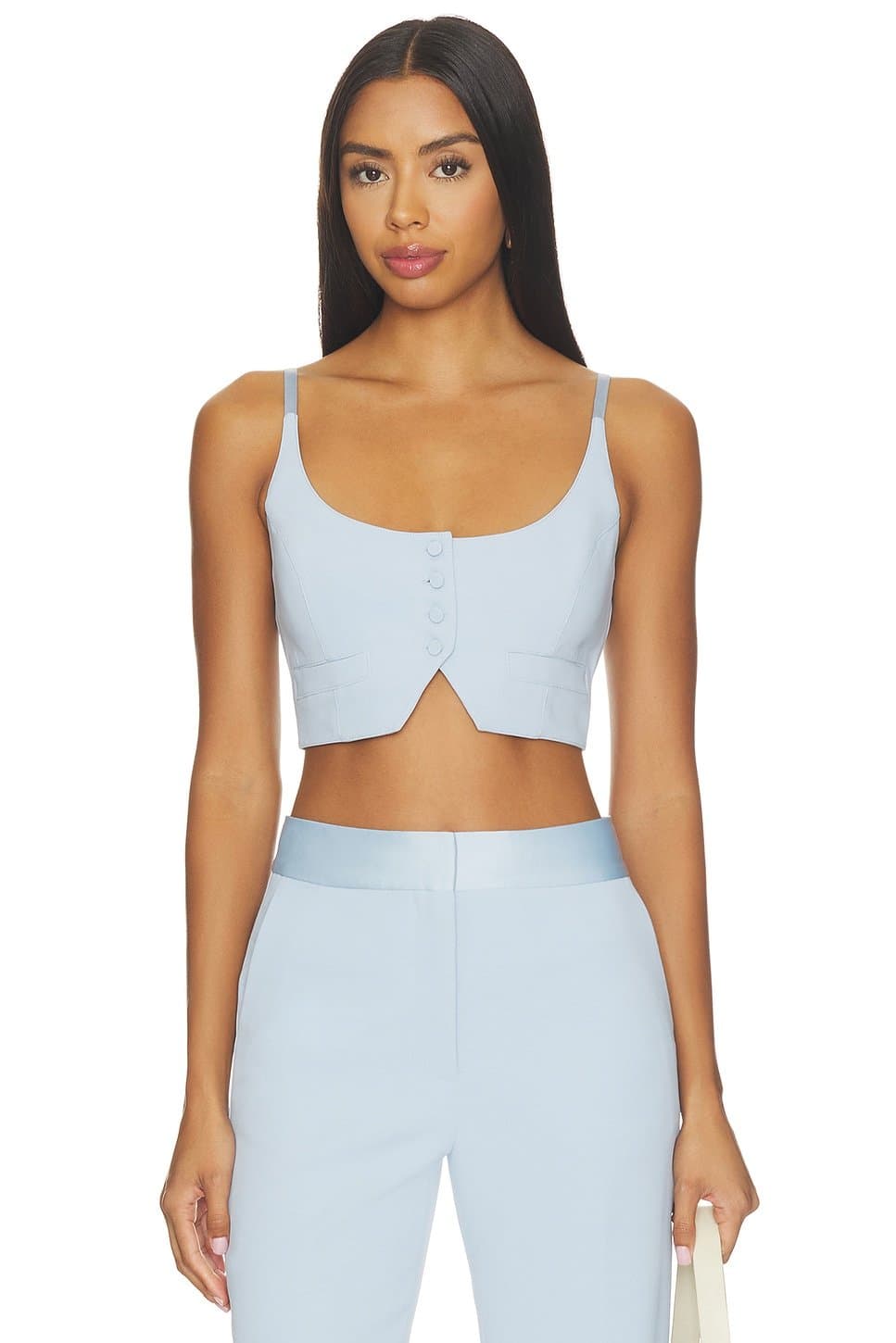revolve Tuxedo Crop Vest