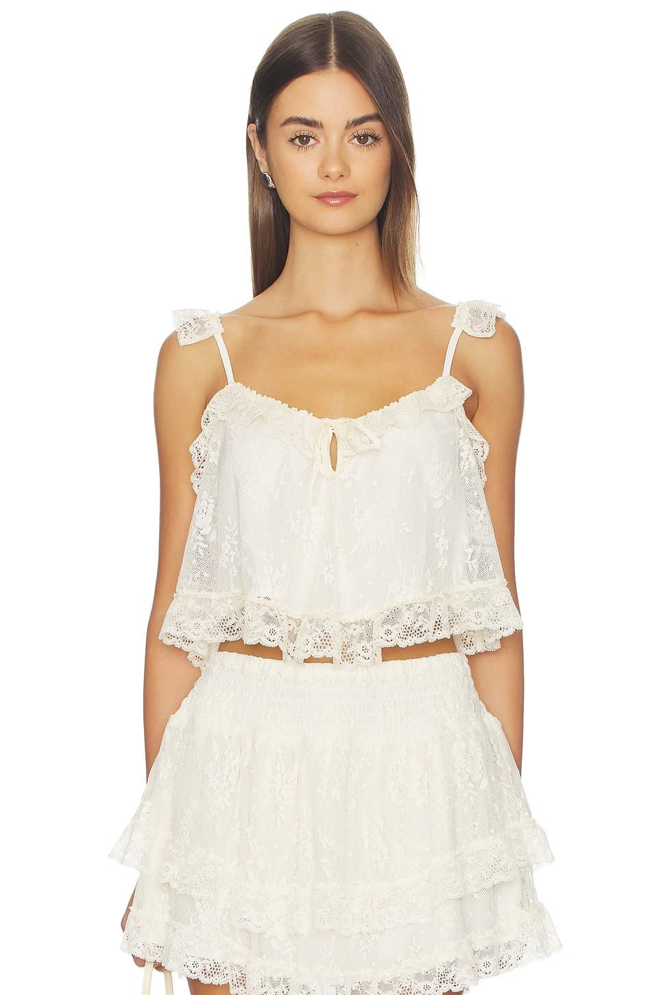 revolve Revolve Cloud Cream Lace Cami