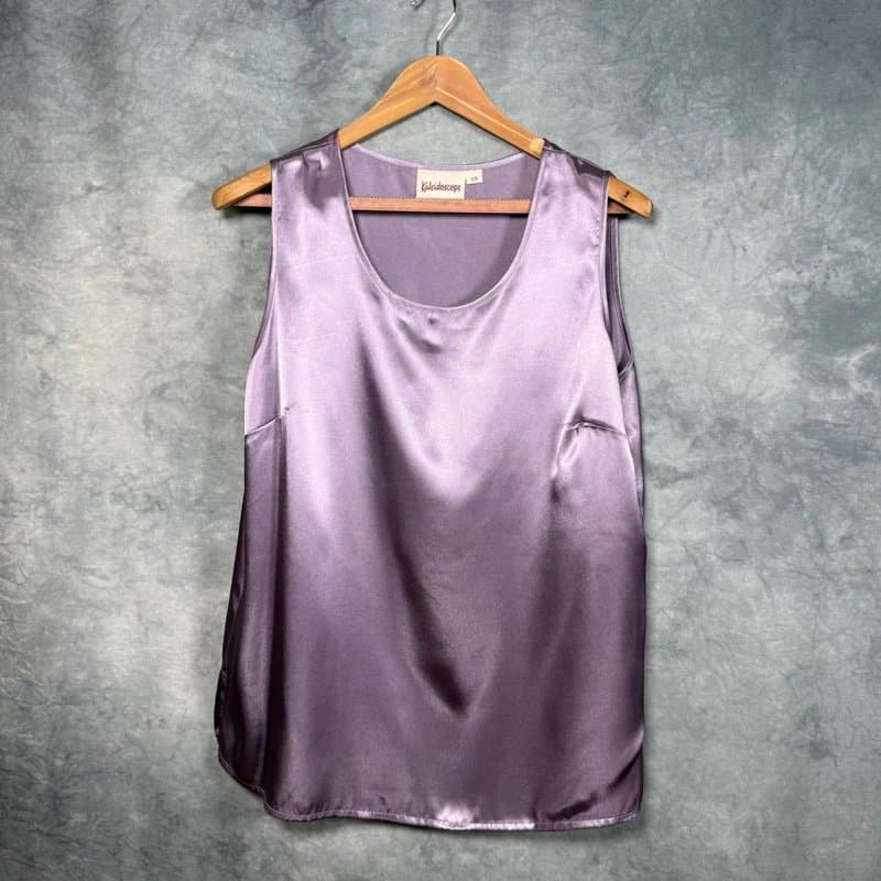 Kaleidoscope Kaleidoscope Lilac Blouse & Satin Cami Set Purple 2pc Long Sleeve Size Large UK 18 Occasion Wear