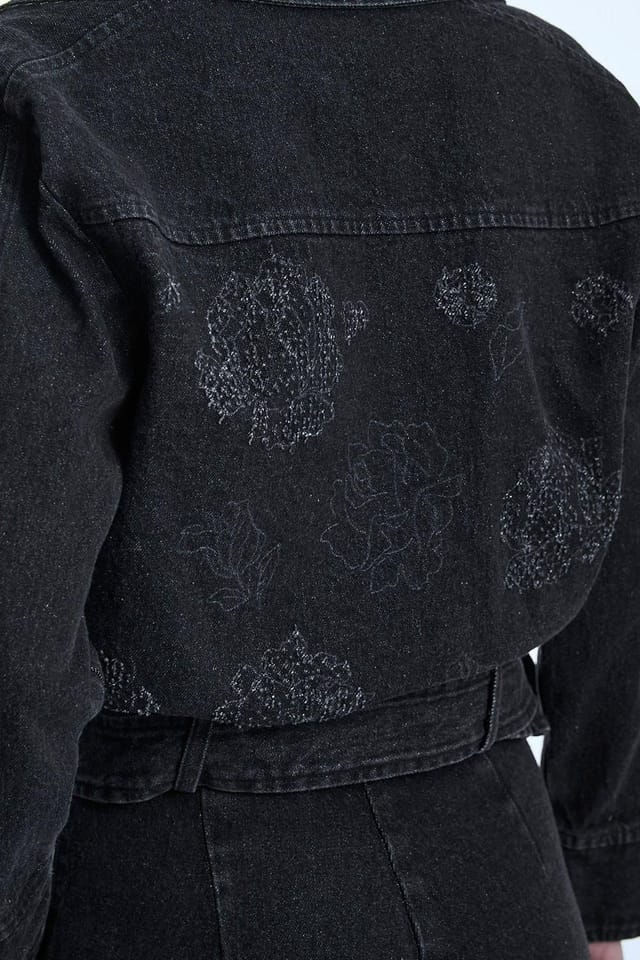 James Lakeland James Lakeland Women's Denim Biker Jacket in Black - 3