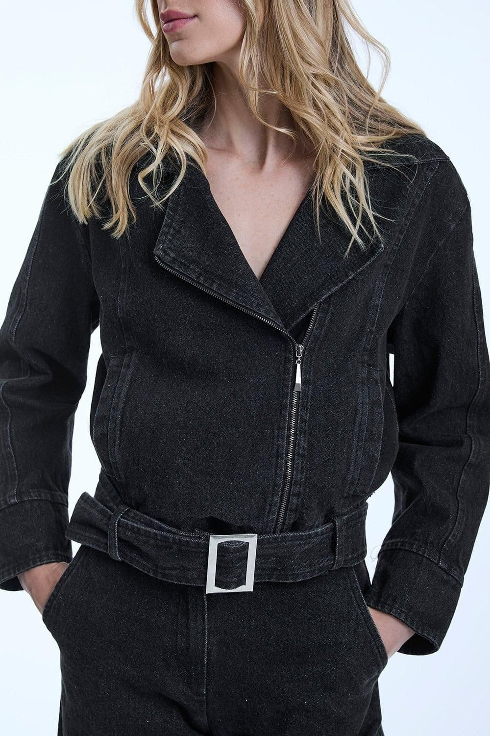James Lakeland James Lakeland Women's Denim Biker Jacket in Black - 4