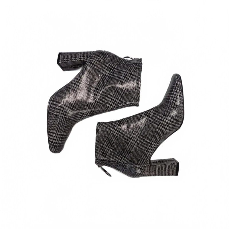 New Look New Look Ankle Boots Size 8 EU 41 Womens Block High Heeled Square Toe Zip