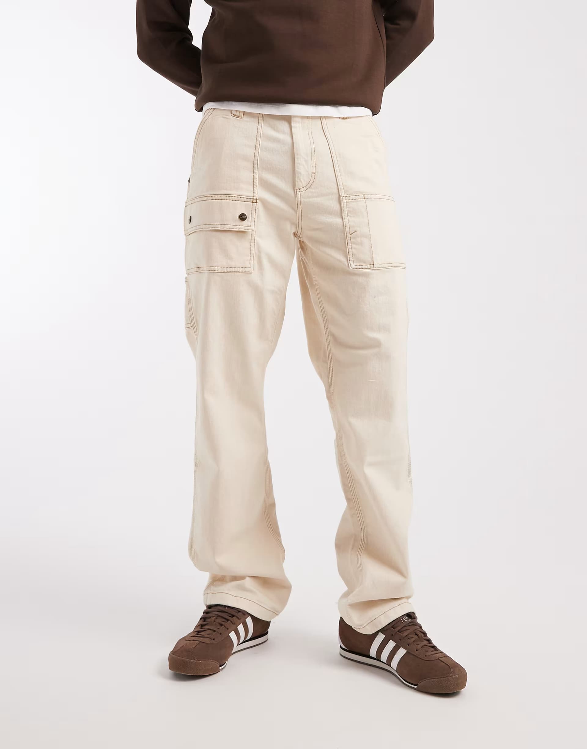 ASOS Lee x Crayola loose straight carpenter trouser co-ord in ecru