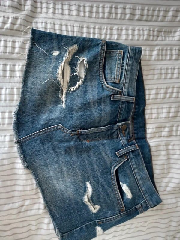 Topshop Denim Skirt Short by Topshop size 12