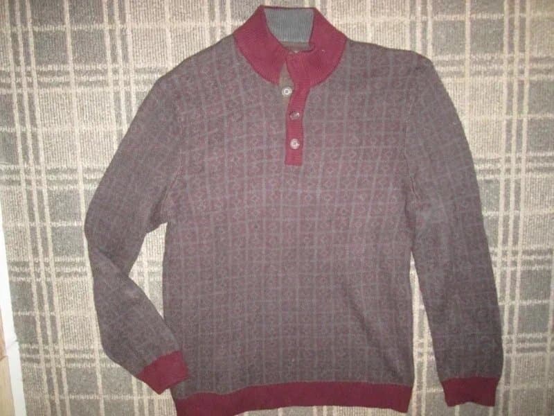 Tasso Elba Tasso Elba Men's Jumper 1/4 button neck size L Sweater Vintage Aztec pattern