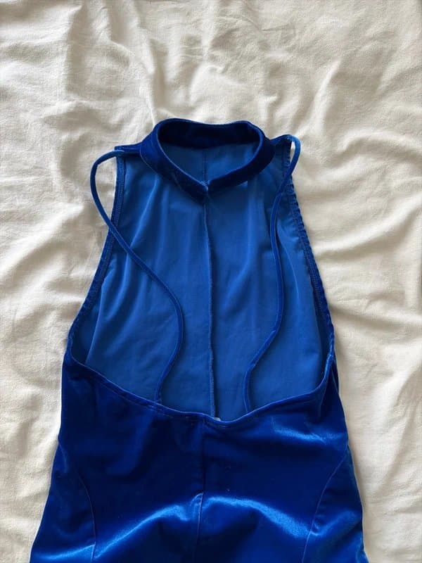 Bershka Velvet dress with open back