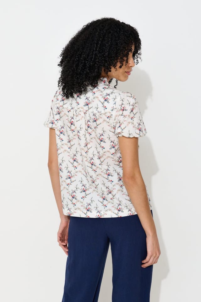 Louche Louche Women's Cressida Regency Print Frill Trim V-Neck Blouse - 2