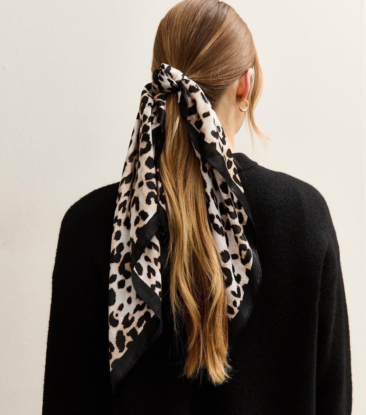 New Look Brown Leopard Print Scarf Hair Band New Look