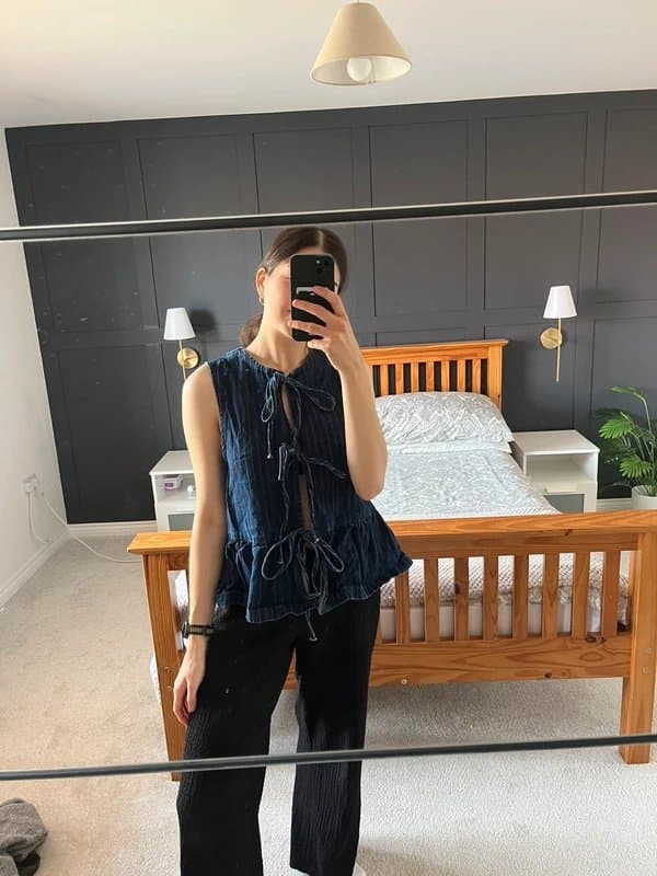 ASOS Tie Denim Top / Waistcoat