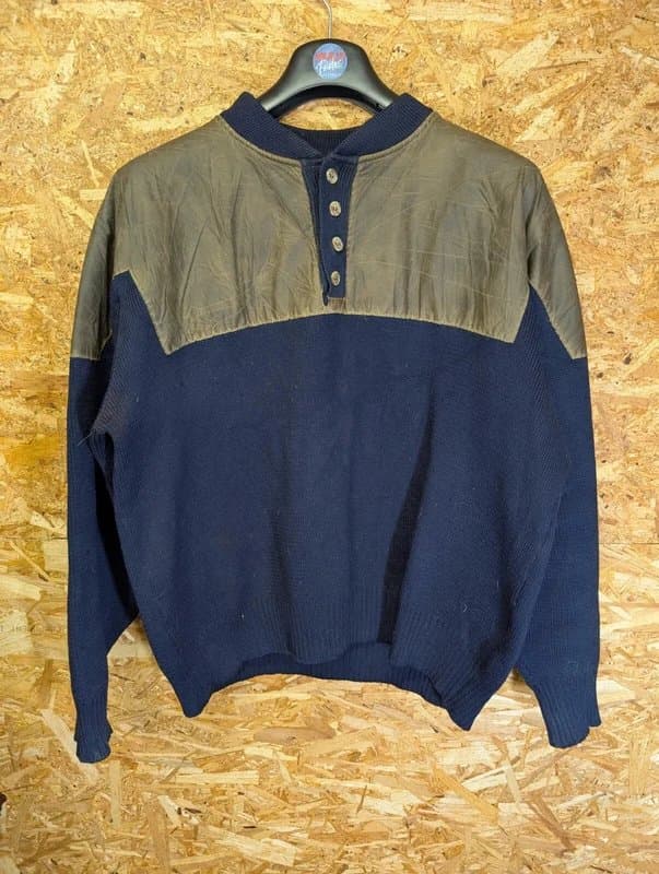 Filson Filson Henley Guide Jumper 2XL Men Navy Blue Wool Tin Cloth Sweater 711 USA