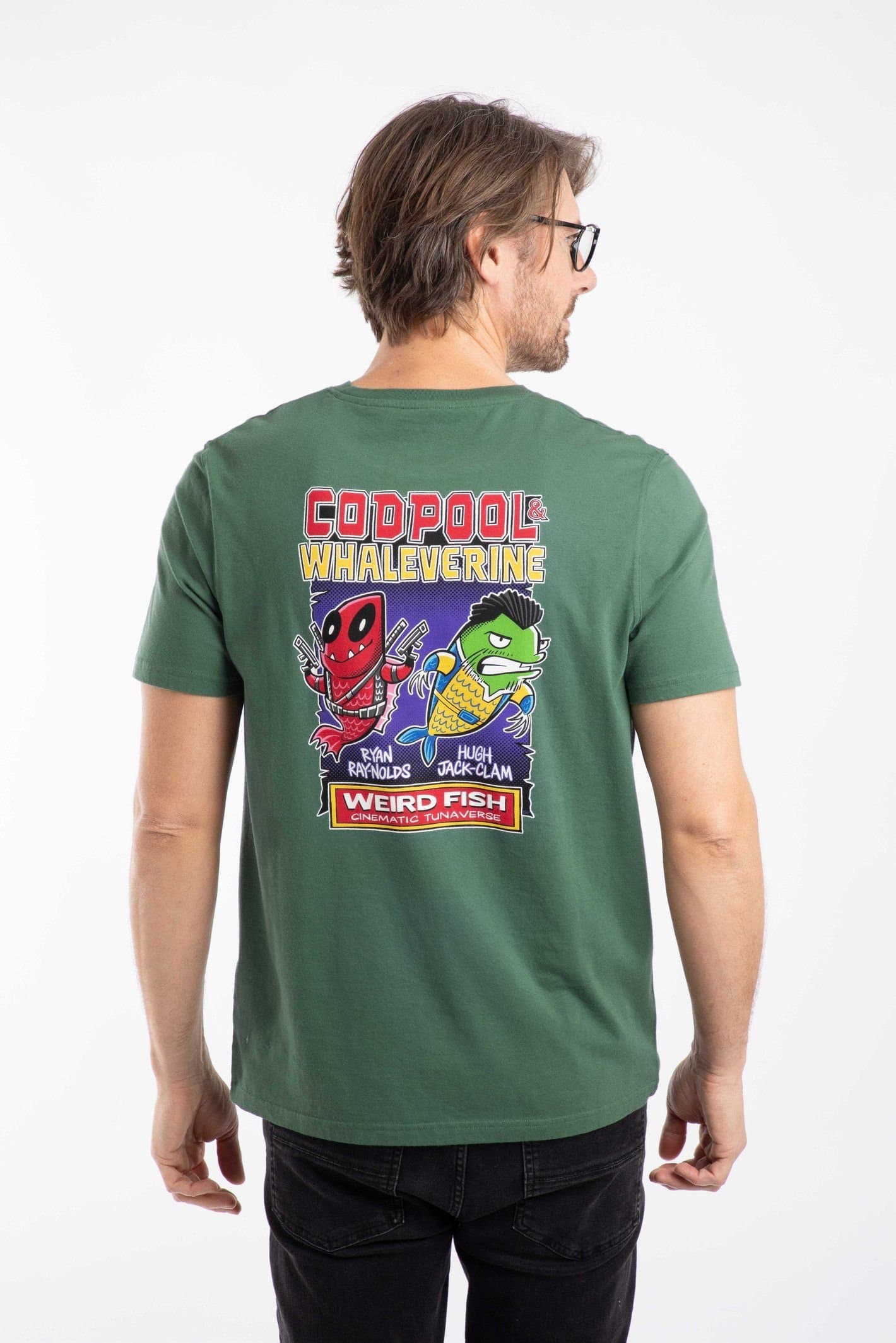 Weird Fish Weird Fish Men's Codpool Artist T-Shirt in Bottle Green