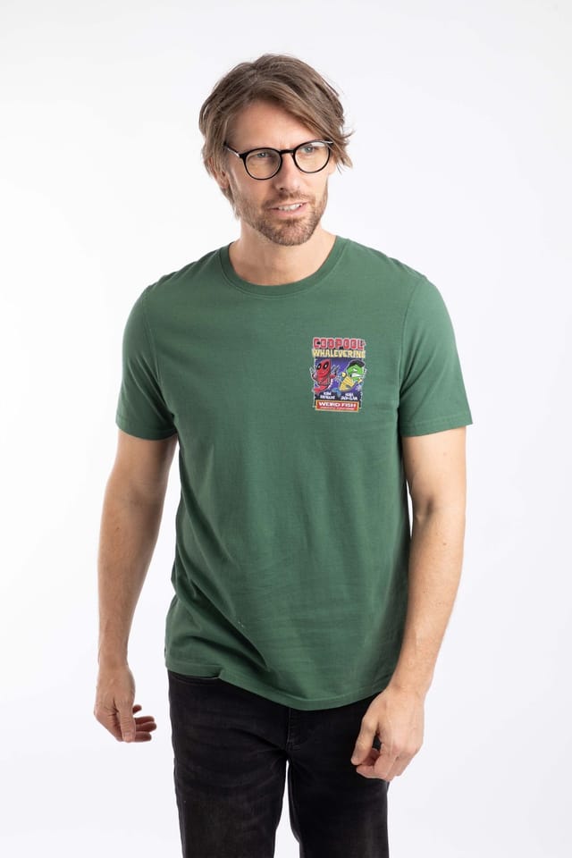 Weird Fish Weird Fish Men's Codpool Artist T-Shirt in Bottle Green - 3