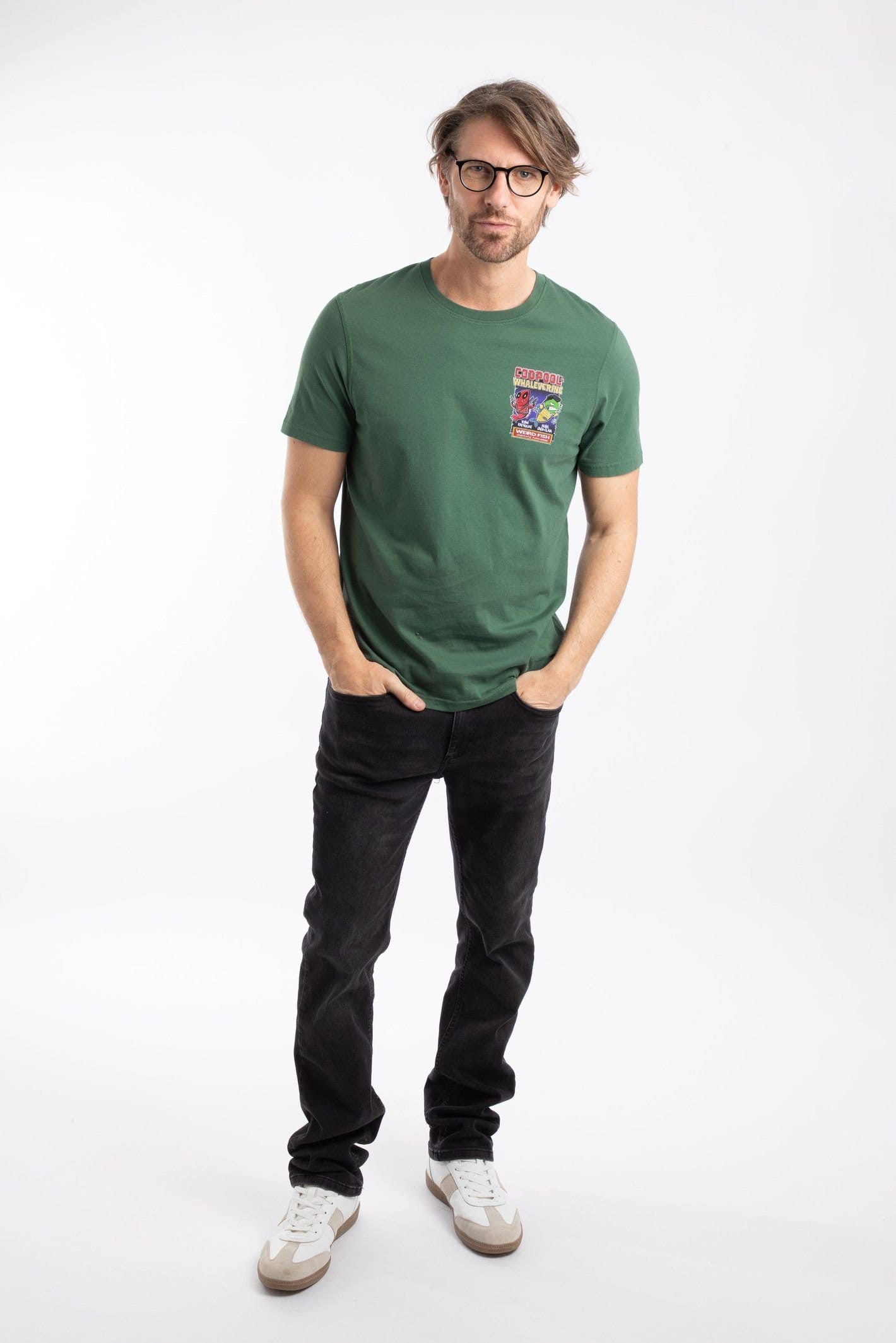 Weird Fish Weird Fish Men's Codpool Artist T-Shirt in Bottle Green - 4