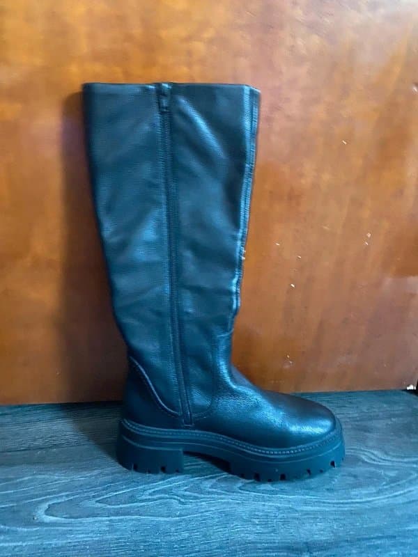 Never Fully Dressed Never Fully Dressed black knee high leather women's boots