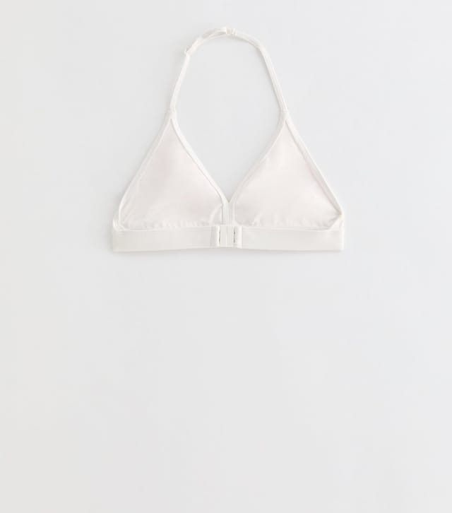 New Look Girls' White Hibiscus Triangle Bikini Top and Bottoms Set New Look - 2