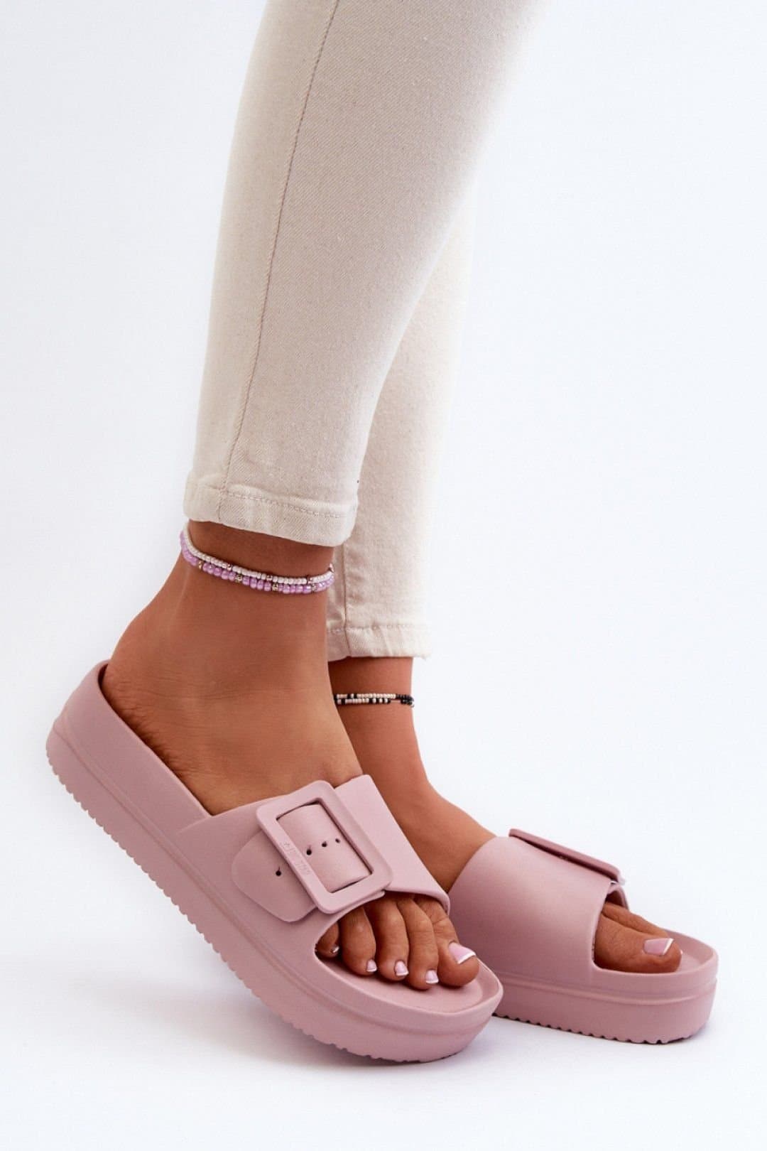Love Lace Love Lace Pink Foam Platform Flip Flops