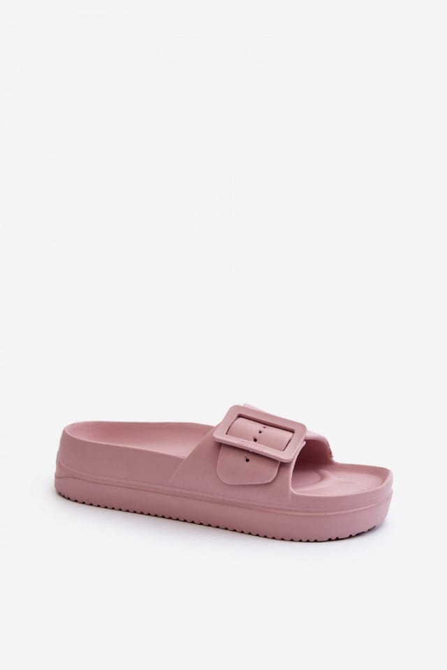 Love Lace Love Lace Women's Big Star Platform Buckle Strap Foam Flip Flops Sandals Summer in Pink - 2