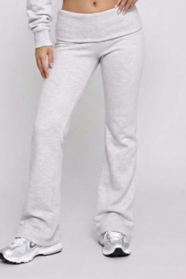 STYLEWISE STYLEWISE Women's Hooded Top & Fold Over Waist Trouser Fleece Co-ord Set in Grey - 3
