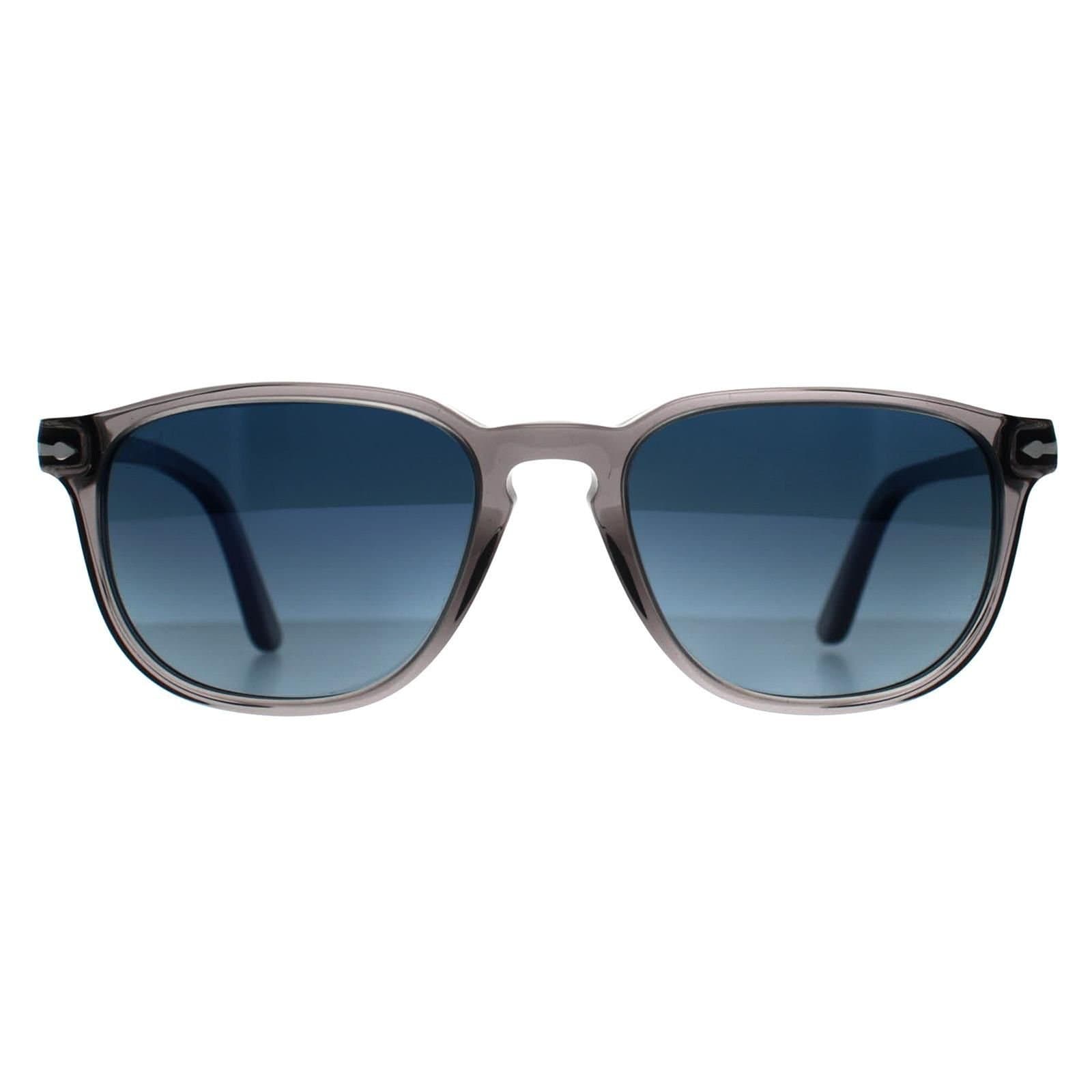 Persol Persol Men's Square Transparent Grey Blue Gradient Polarized PO3019S