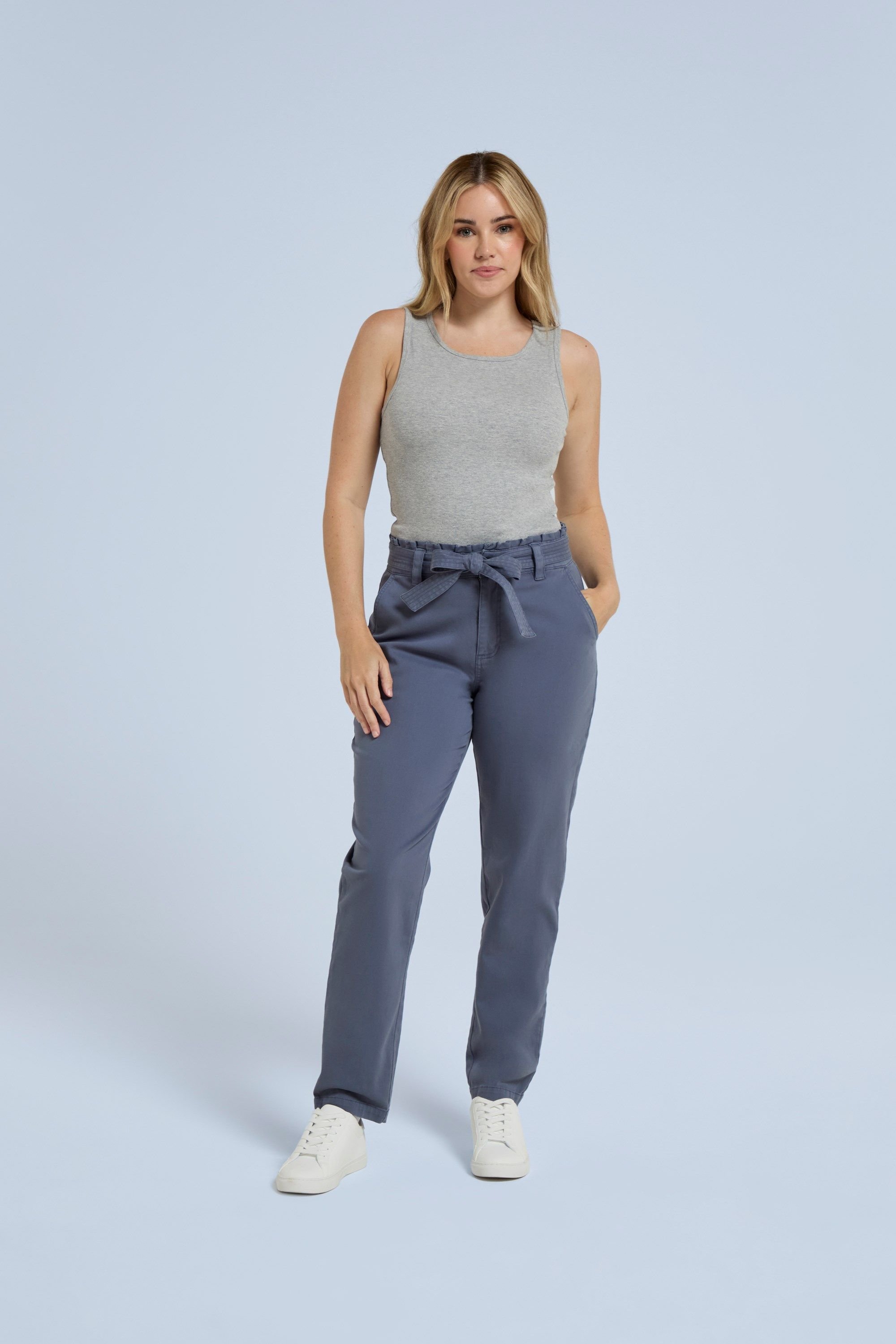 Animal Animal Women's 'Loren' Multiple Pockets Cotton Trousers in Navy - 3