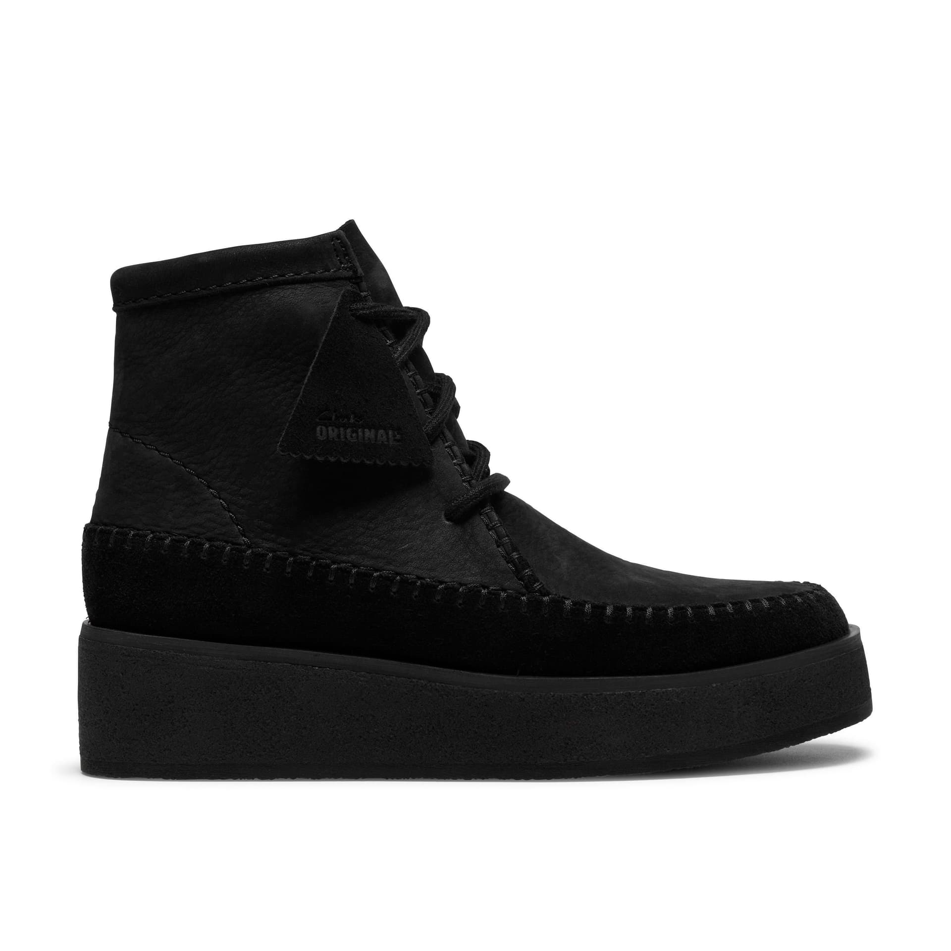 Clarks Clarks Women's Weaver Craft Black Nubuck Ankle Boots, Lace Up