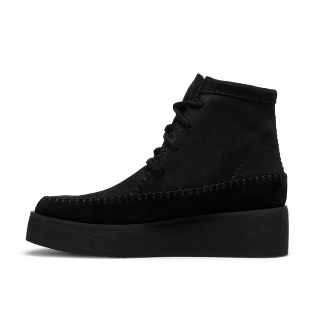 Clarks Clarks Women's Weaver Craft Black Nubuck Ankle Boots, Lace Up - 2