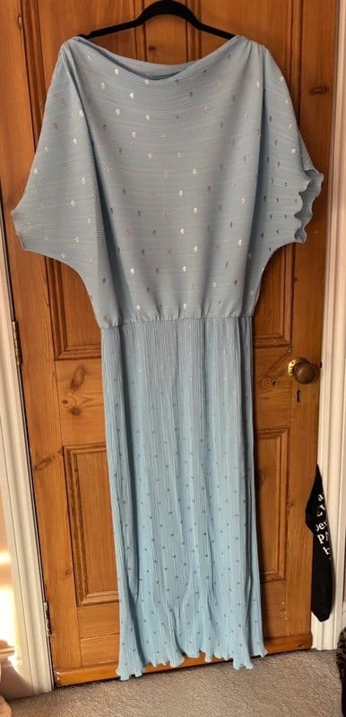 Never Fully Dressed Baby Blue Polka Dot Dress