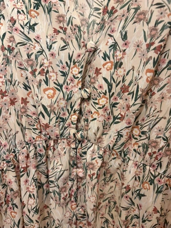 Primark Floral Midi Dress in Apricot and Multi