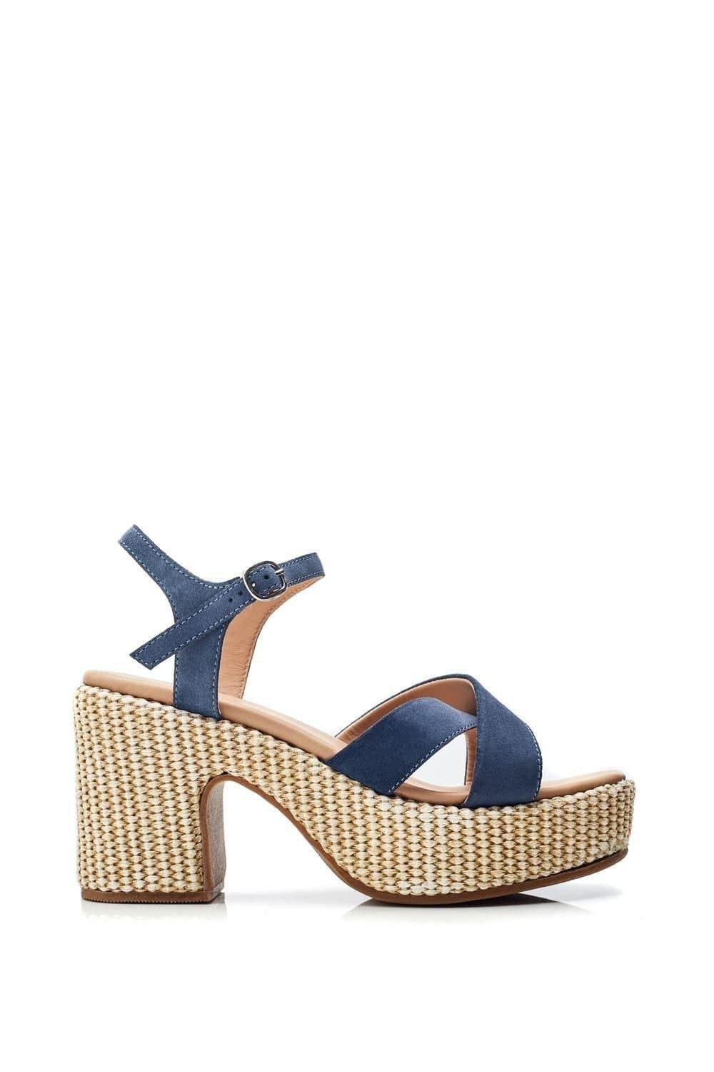 Moda in Pelle Moda In Pelle Women's 'Luchiia' Suede Heeled Sandals in Blue