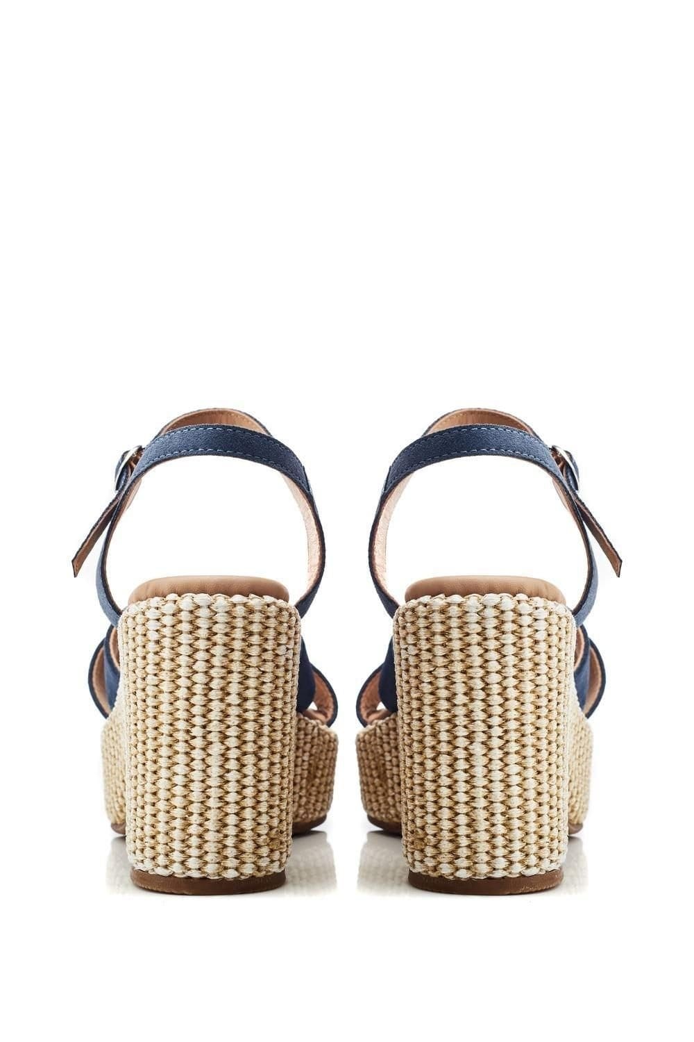 Moda in Pelle Moda In Pelle Women's 'Luchiia' Suede Heeled Sandals in Blue - 4