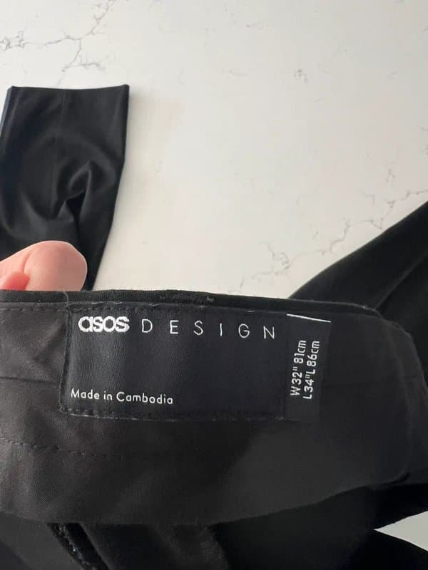 ASOS Design ASOS mens tuxedo trousers, W32 L34