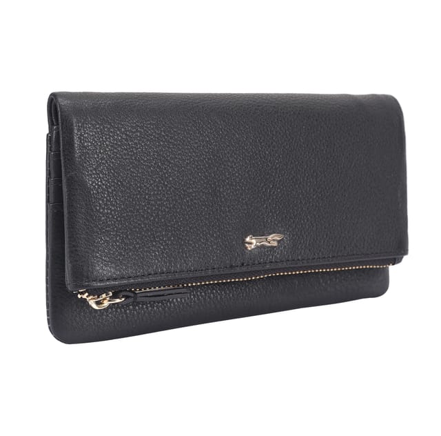 Paul Costelloe Paul Costelloe Women's Kiso Leather Purse in Jet Black - 2