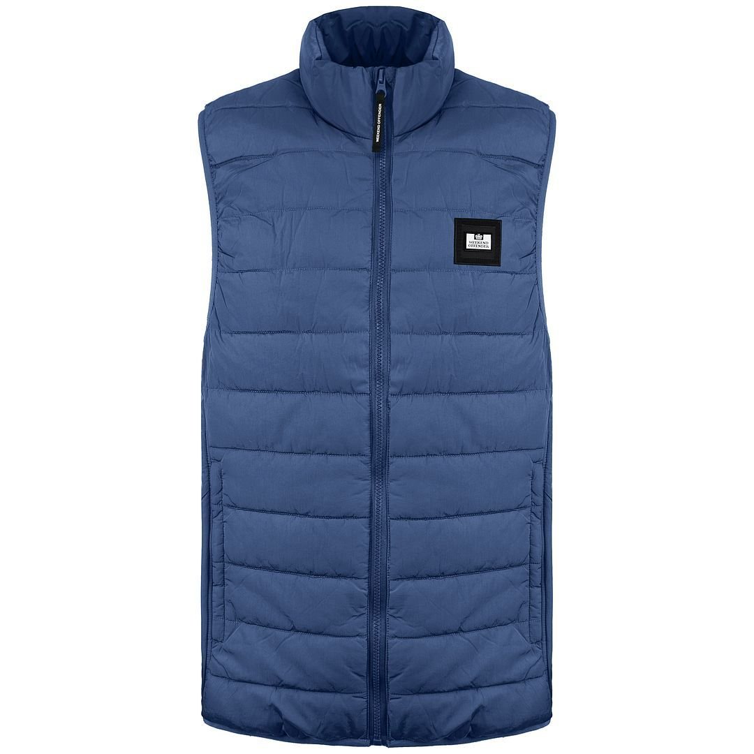 Weekend Offender Weekend Offender Men's Sleeveless Zip Up Deep Blue Gacha Gillet - 2