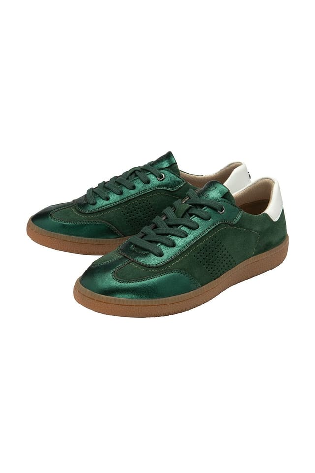 Lotus Lotus Women's 'Frapporta' Leather Lace-Up Trainers in Green - 2