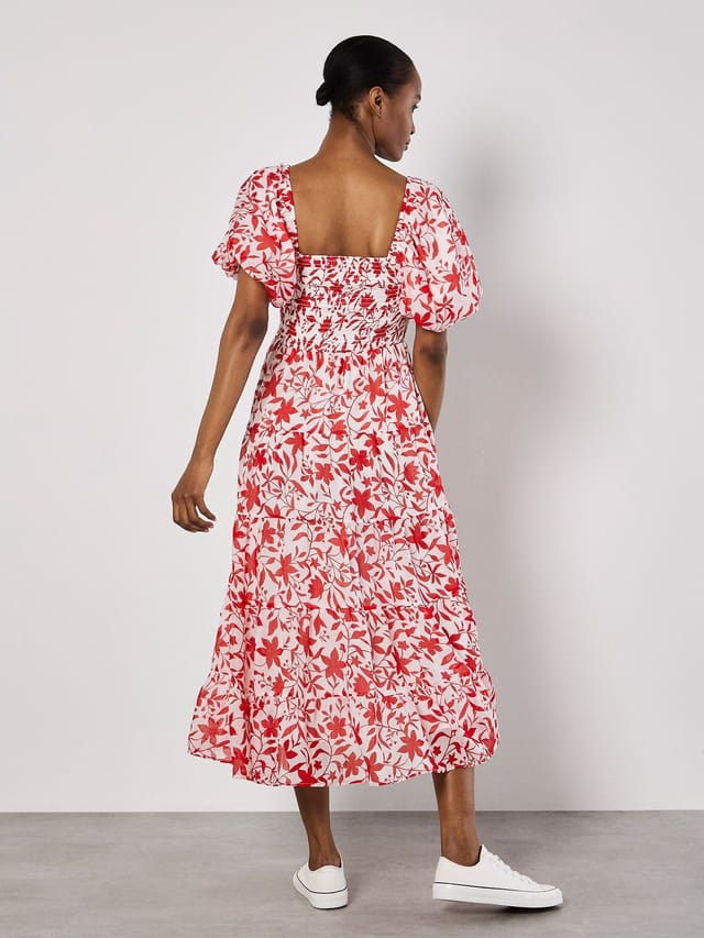 Apricot Apricot Women's Sarasa Floral Tiered Midi Dress in Cream - 3
