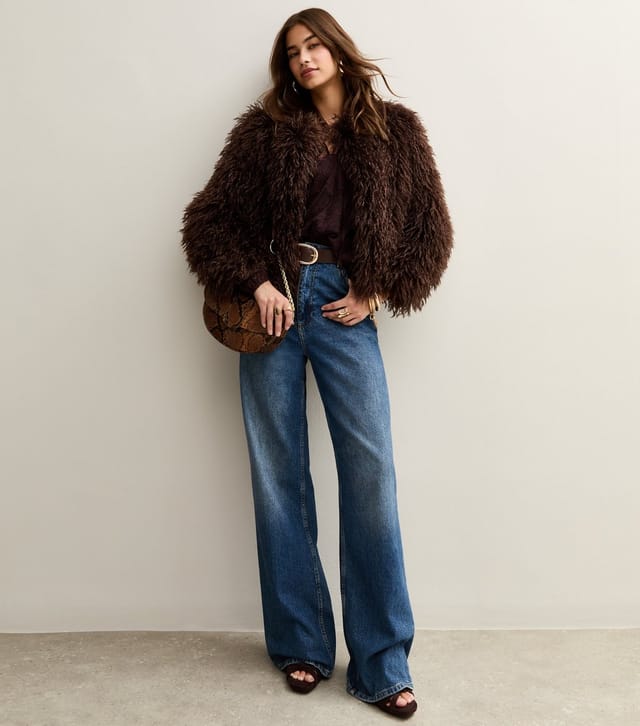 New Look Women's Brown Faux Fur Coat New Look - 3