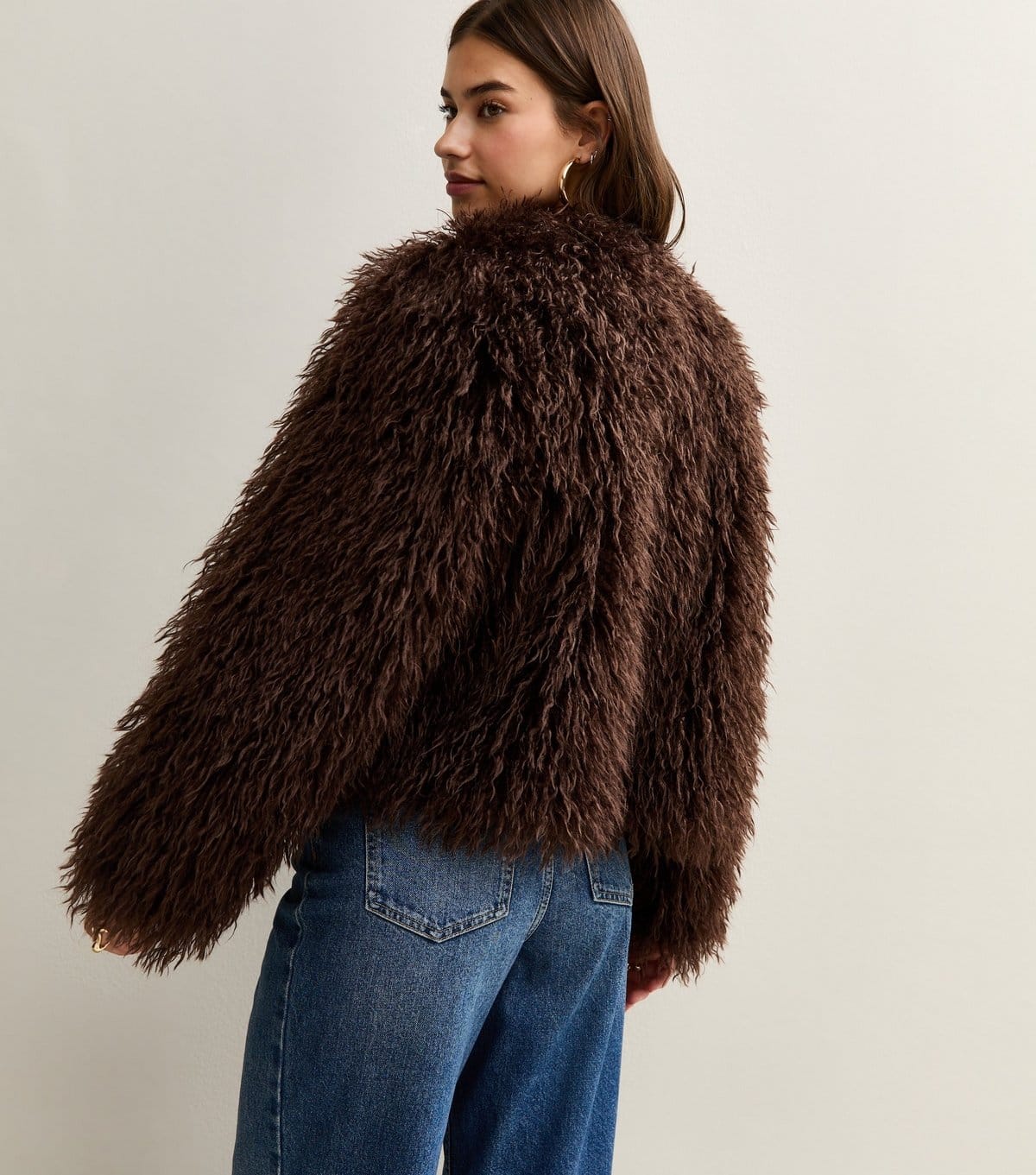 New Look Women's Brown Faux Fur Coat New Look - 4