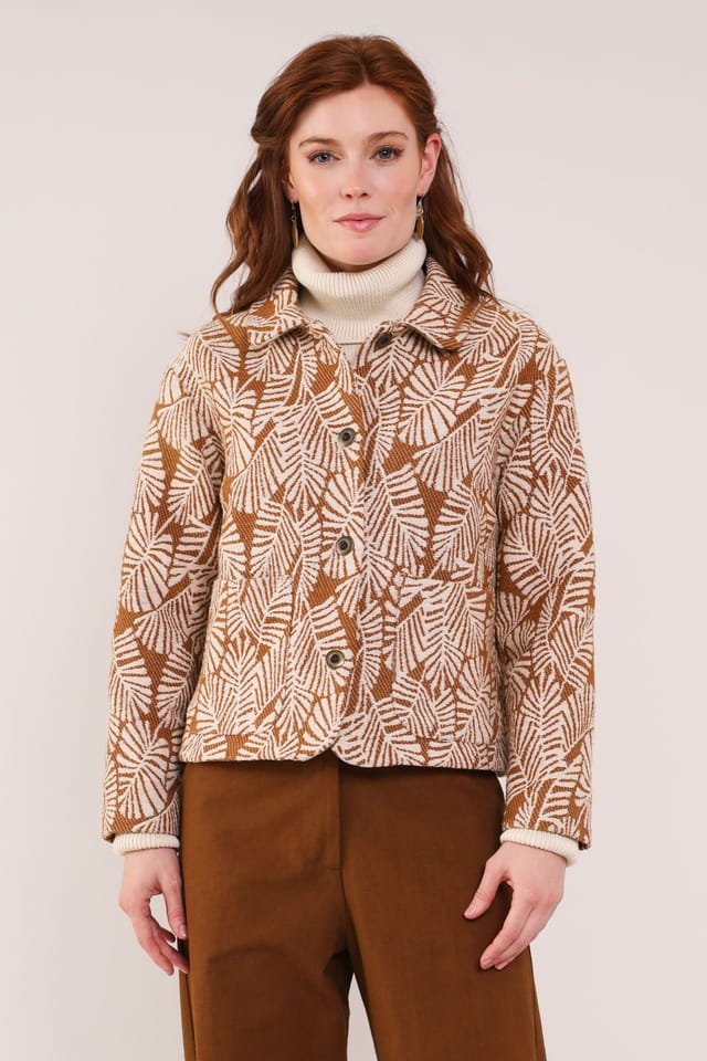 Nomads Clothing Nomads Clothing Women's Cotton Handloom Jacket in Brown - 3