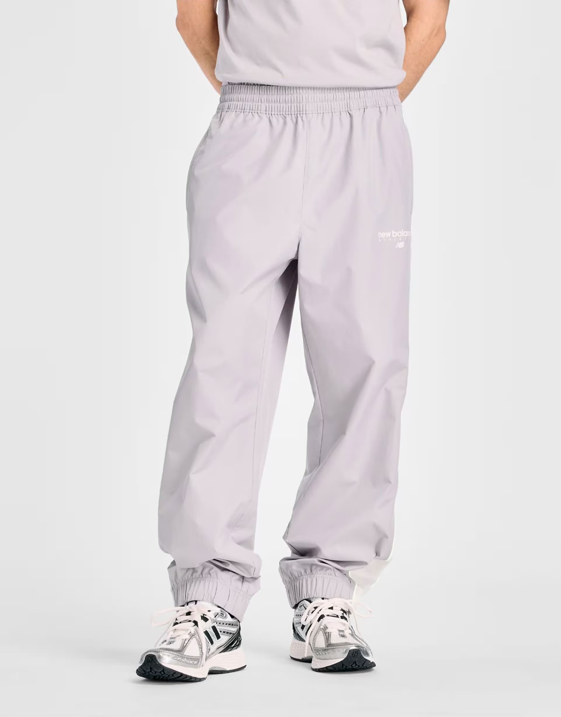 ASOS New Balance Trackside woven pant in truffle salt