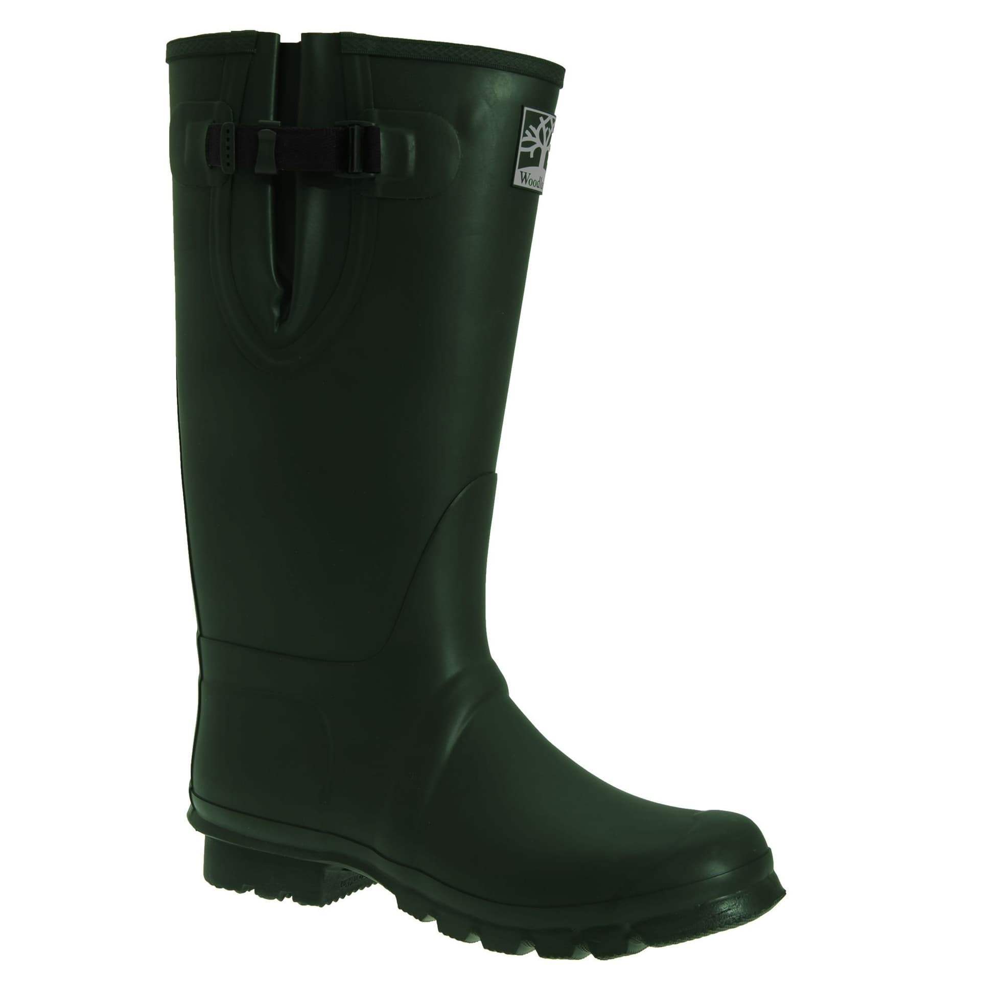 Woodland Woodland Men's Neoprene Gusset Thermal Insulated Wellington Boots in Olive