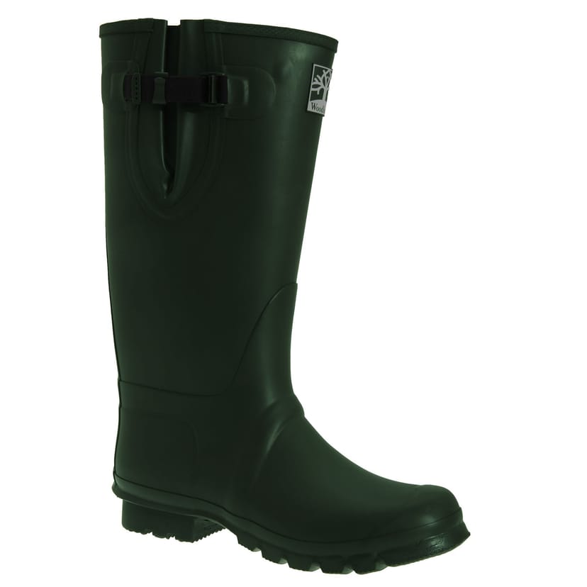Woodland Woodland Men's Neoprene Gusset Thermal Insulated Wellington Boots in Olive - 1