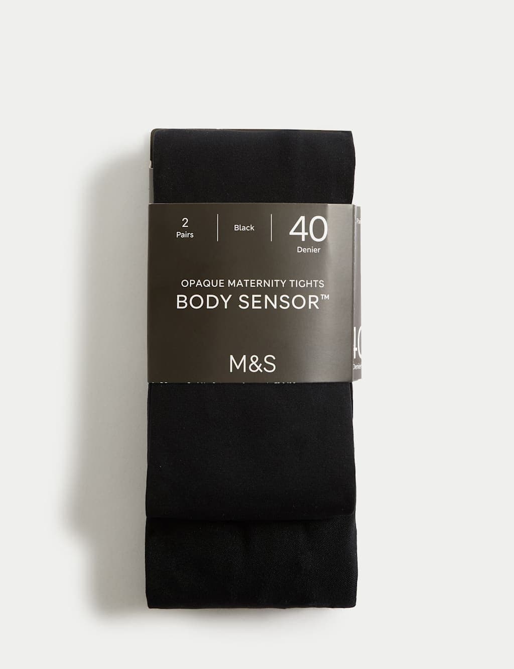 Marks & Spencer M&S 2 Pack 40 Denier Body Sensor Maternity Tights Black