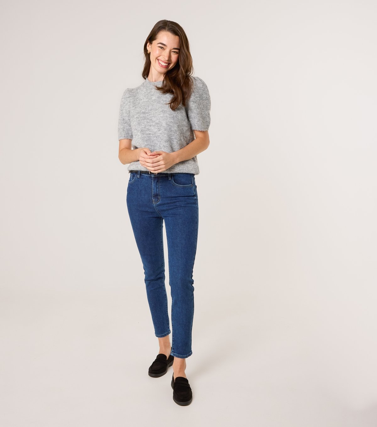 Blue Vanilla Women's Grey Round Neck Jumper Blue Vanilla New Look - 2