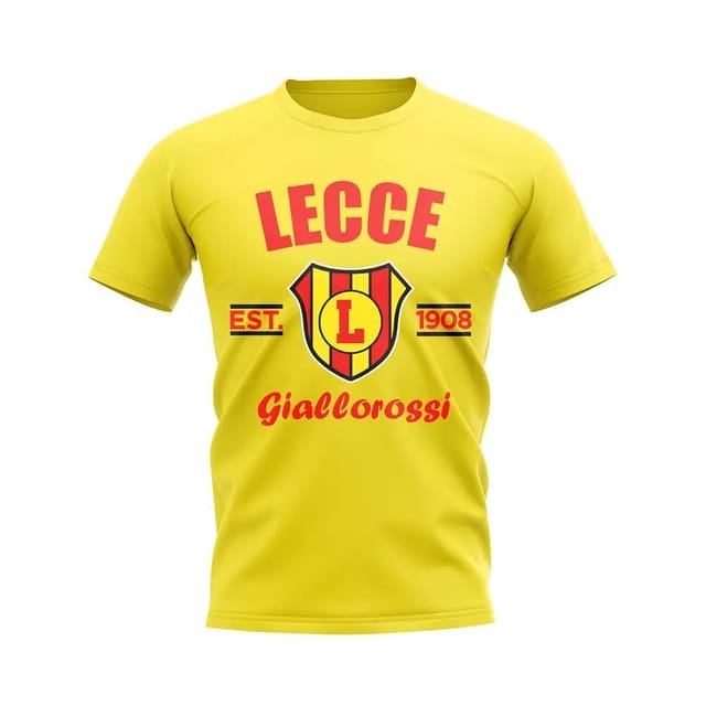 Lecce Lecce Men's Personalised Established Football T-Shirt in Yellow - 2