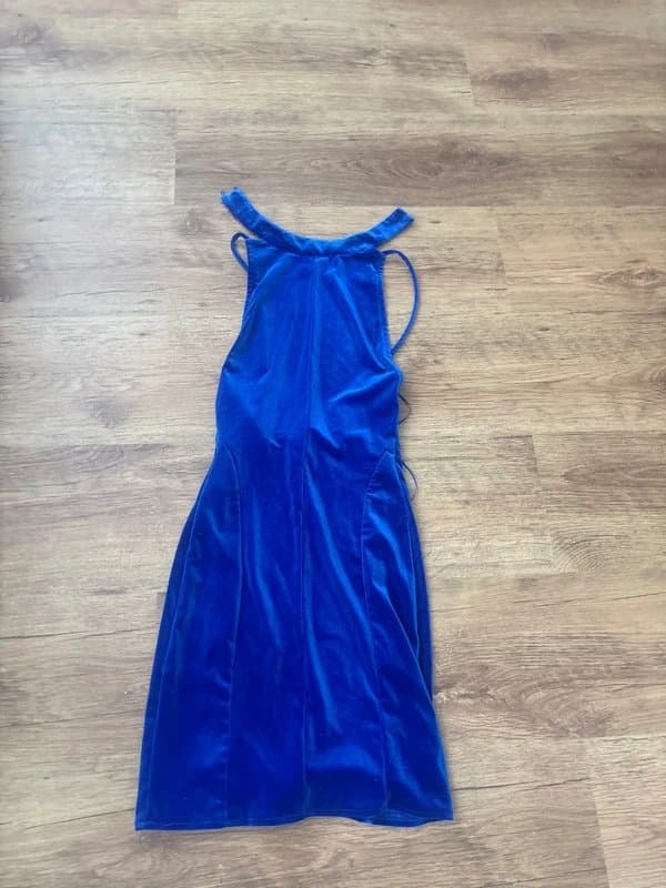 Bershka Velvet backless dress
