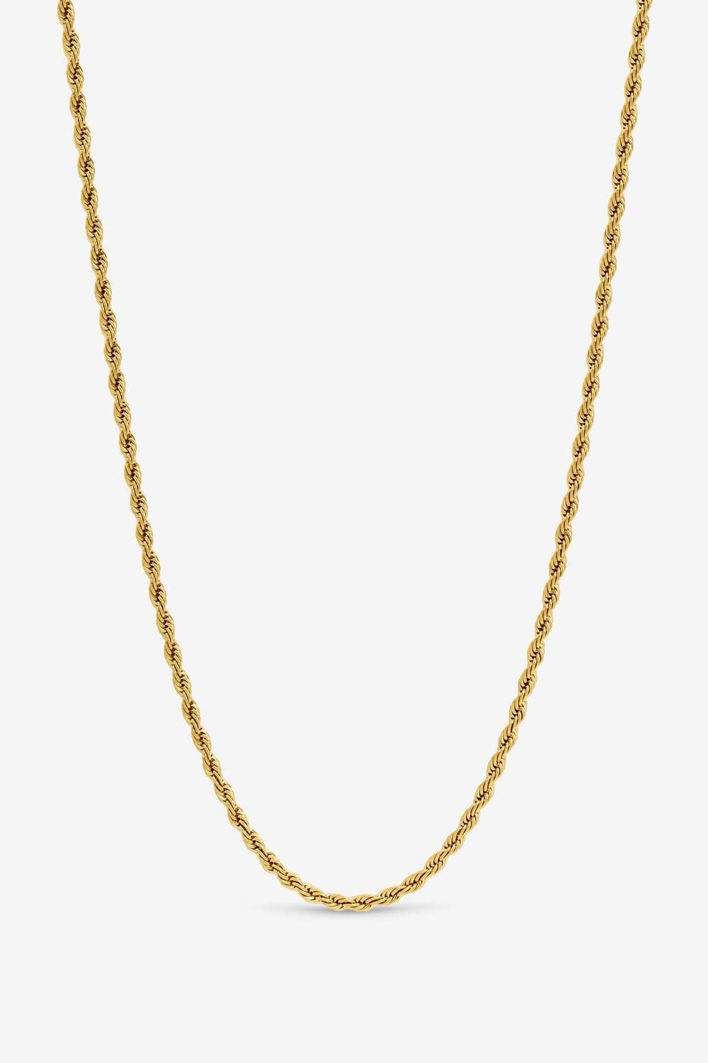 Inicio Inicio Men's Gold Plated Twist Rope Necklace - Gift Pouch